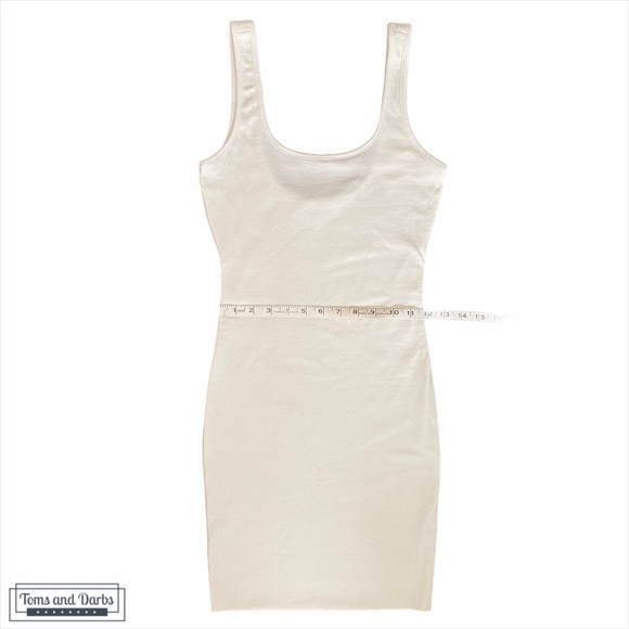 Love Tree - White Mini Bodycon Ribbed Dress - Picture 3 of 5
